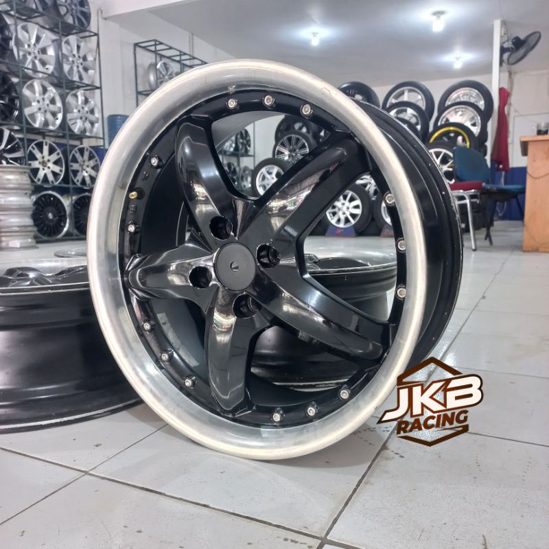 VELG RACING R17 TYPE LEADER HOLE 4X100 VELG ONLY 4PCS