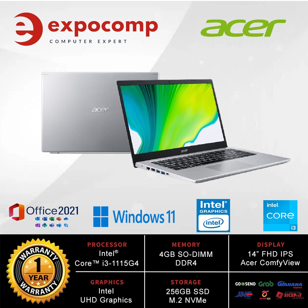 ACER ASPIRE 5 SLIM A514-54-313V SILVER CORE i3 1115G4