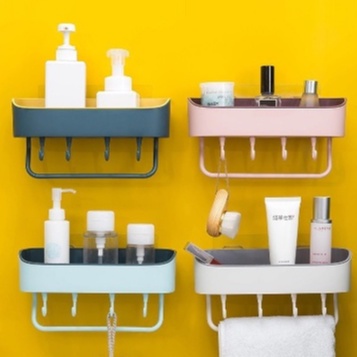 SHENAR bisa COD - Bathroom Organizer|rak plastik gantung sabun| Rak Dinding serbaguna|rak dapur|rak gantungan dapur|rak kamar mandi|gantungan kamar mandi|rak dinding kamar mandi plastik