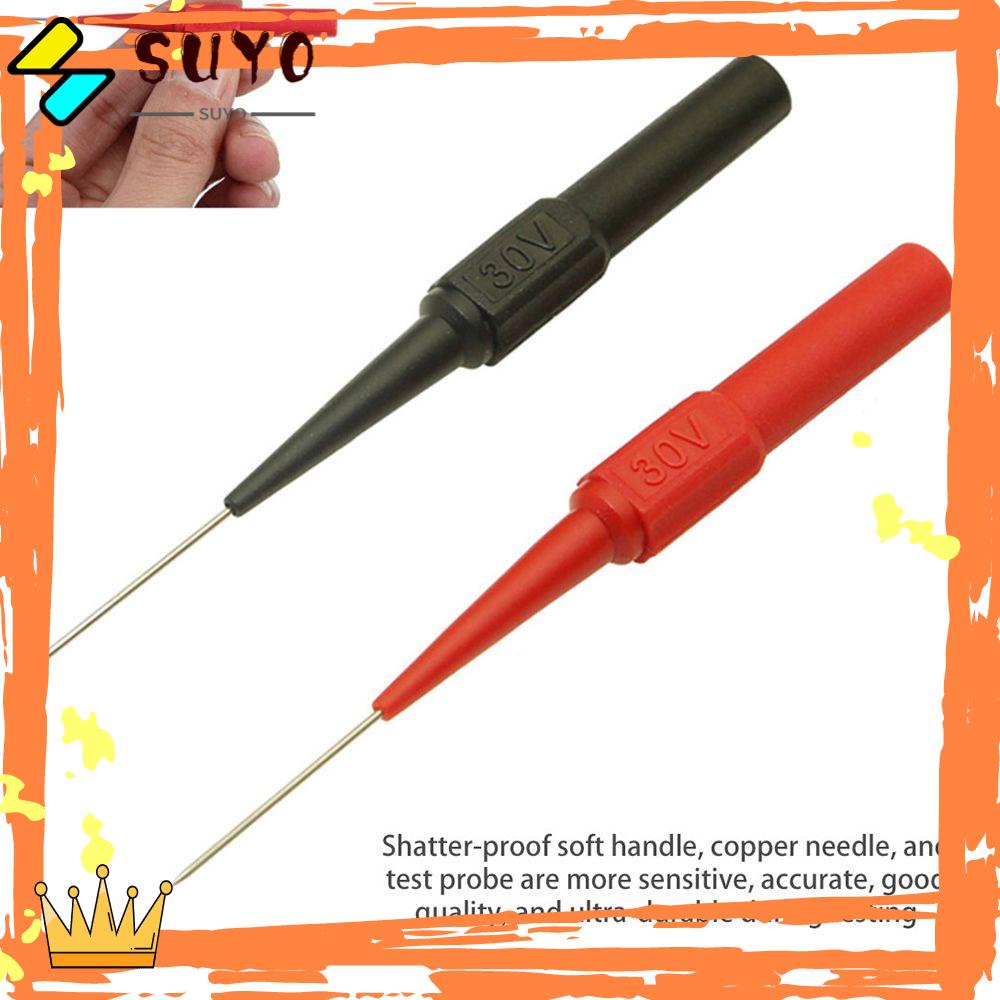 Suyou Test Pen Merah / Hitam Bahan Tembaga Untuk Multimeter Mobil