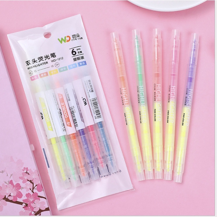 HIGHLIGHTER PEN 1PAX 3PCS PULPEN STABILO 6 WARNA