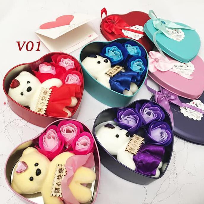 

Produk Unggulan Kado Bunga Boneka Valentine Kotak Love Kado Hari Ibu Free Kartu V1