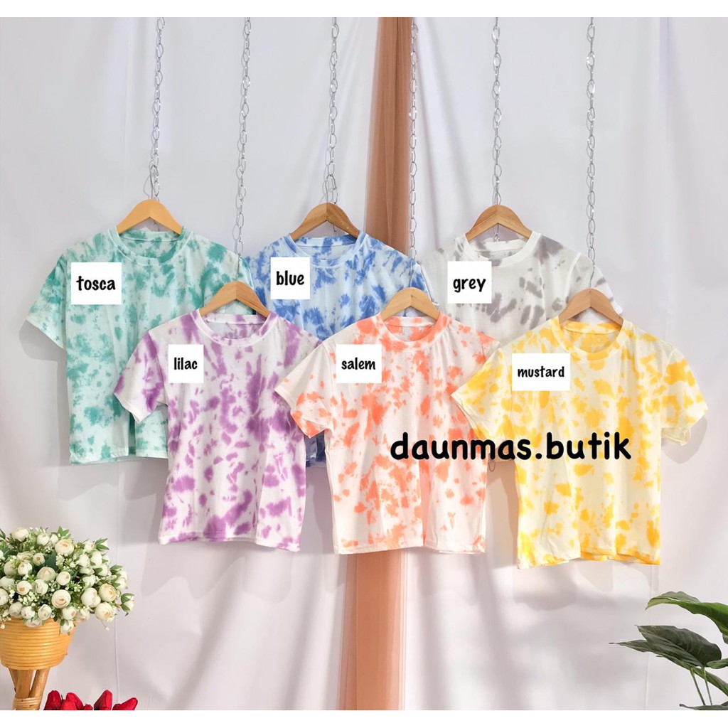 1KG MUAT 8PCS | TIE DYE TOP TSHIRT KAOS TIEDYE OVERSIZE PREMIUM HITS SELEBGRAM FASHION WANITA