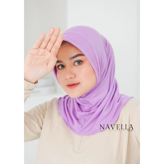 Hijab Bergo Instan Bahan Jersey Tebal dan Adem Warna Lilac