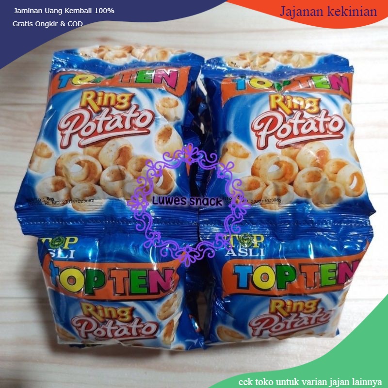 

Topteen Ring isi 10pcs-Jajan jadul- snack jadul - makanan ringan camilan-snack chiki2