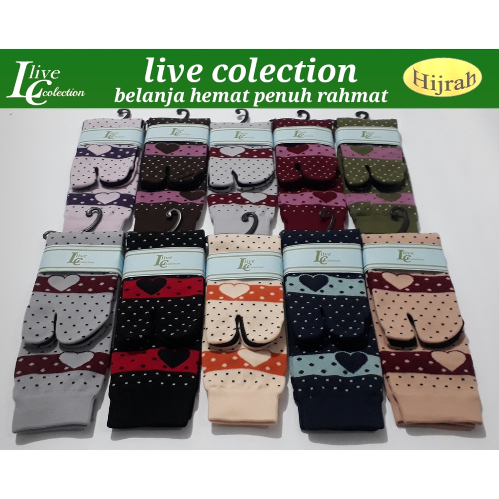 12 pasang kaos kaki jempol muslimah motif pullove