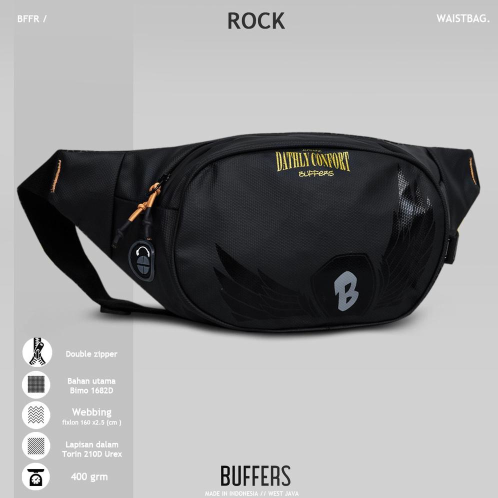Buffers Rock - Tas Waistbag Pria - Tas Pinggang Premium