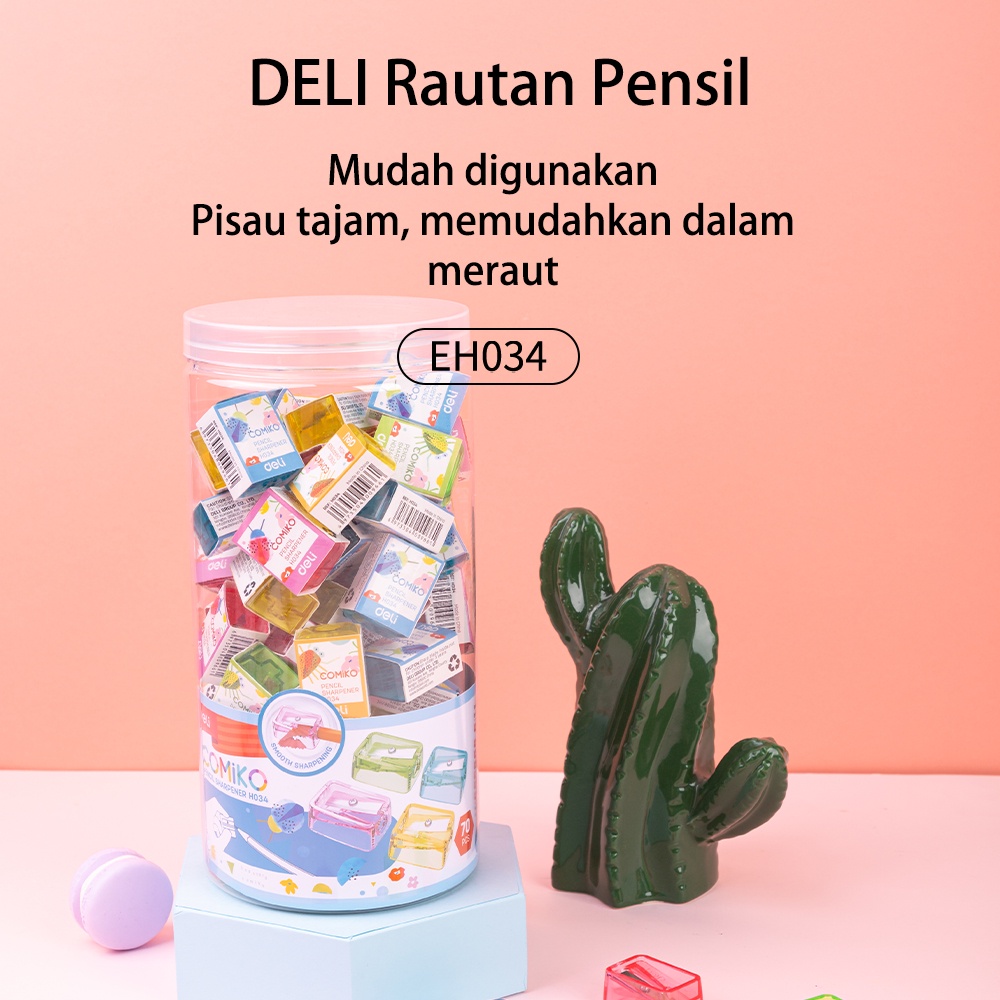 Deli Sharpener / Rautan Pensil Lucu Warna-Warni EH032 EH034 Image 4