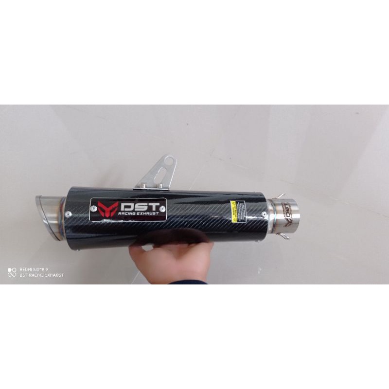 Knalpot racing original DST Racing M1 long carbon inlet 50mm silincer only knalpot motor racing universal-8