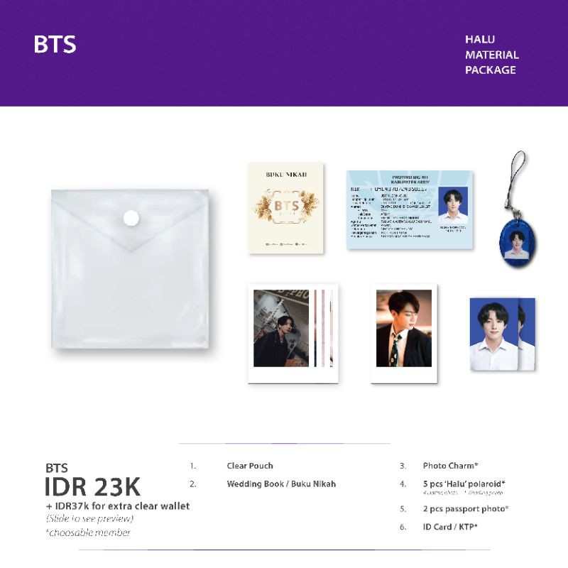 Jual Halu Set Bts Ktp Buku Nikah Pas Foto Boyfriend Material