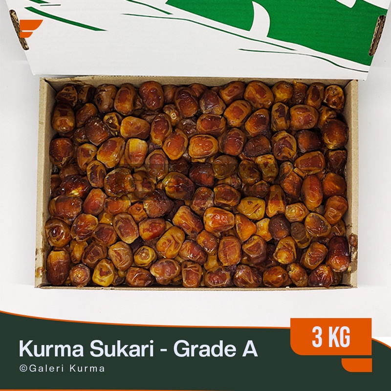 

Kurma Sukari 3 Kg / Kurma Basah Premium / Kurma Raja Sukari Al Qassim