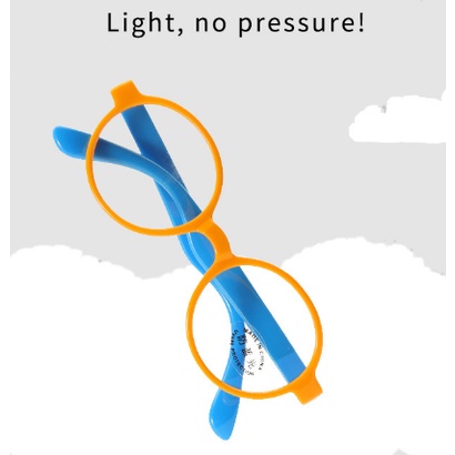 Ready Stock Kacamata Anak Model Bulat Lensa Antiradiasi Bluerey Komputer/HP