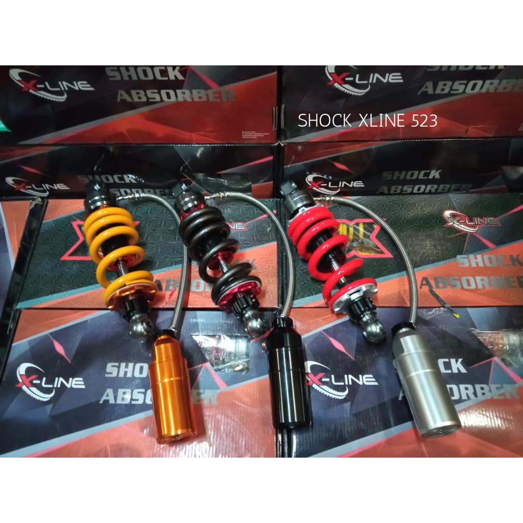 X-Line Shock Skok Shockbreaker Belakang Mono Tabung Pisah Variasi X Line Type 523  Ninja150 R Satria