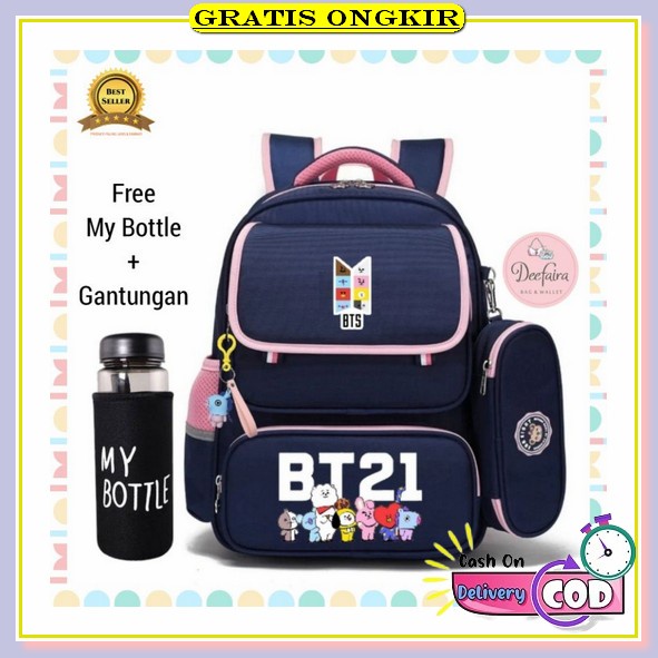 Amy - Tas Anak Korea Perempuan Ransel Korea Anak Perempuan Import Unicorn Terbaru 2021 Canvas Tk Sd 