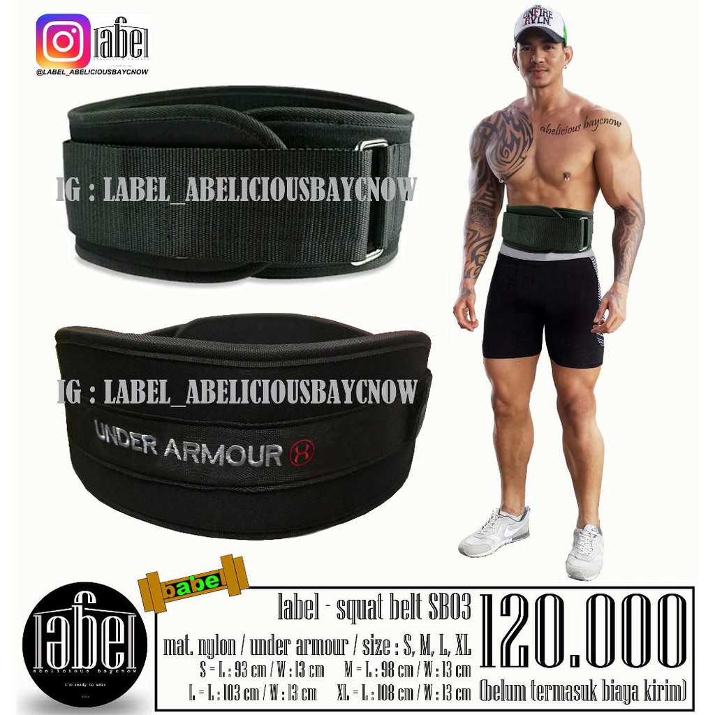JUAL MURAH SABUK GYM SABUK FITNESS GYM WORKOUT EXERCISE APPAREL SABUK GYM UNDERARMOUR SABUK FITNESS