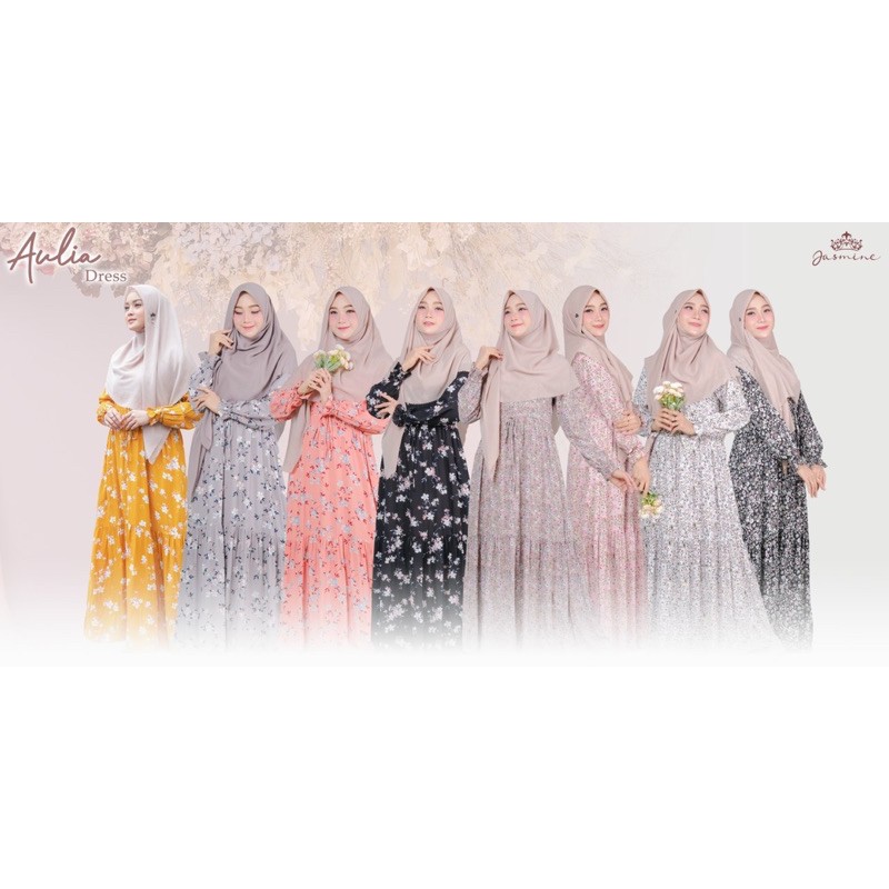 JASMINE-AULIA DRESS KATUN RAYON MOTIF BUNGA CANTIK