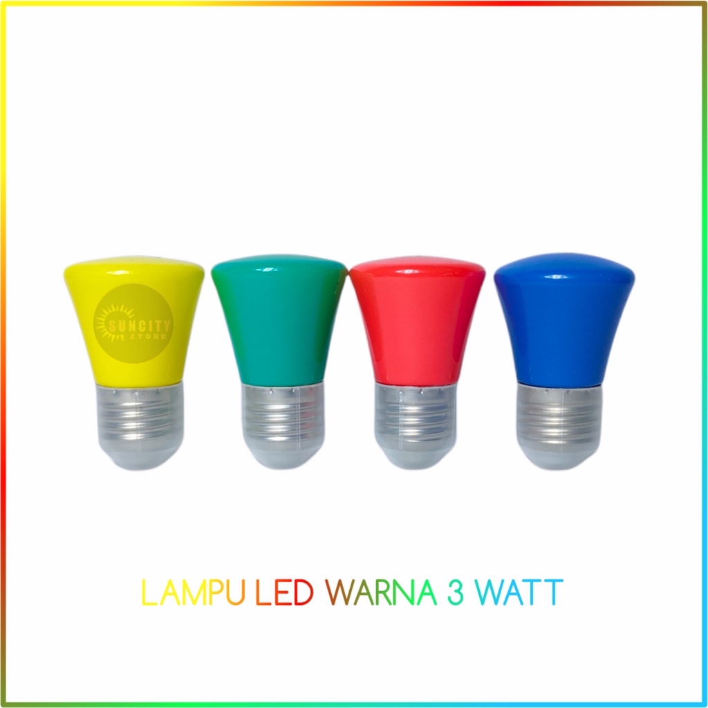 Kyzuku Lampu LED Bulb Crown Warna 3 Watt