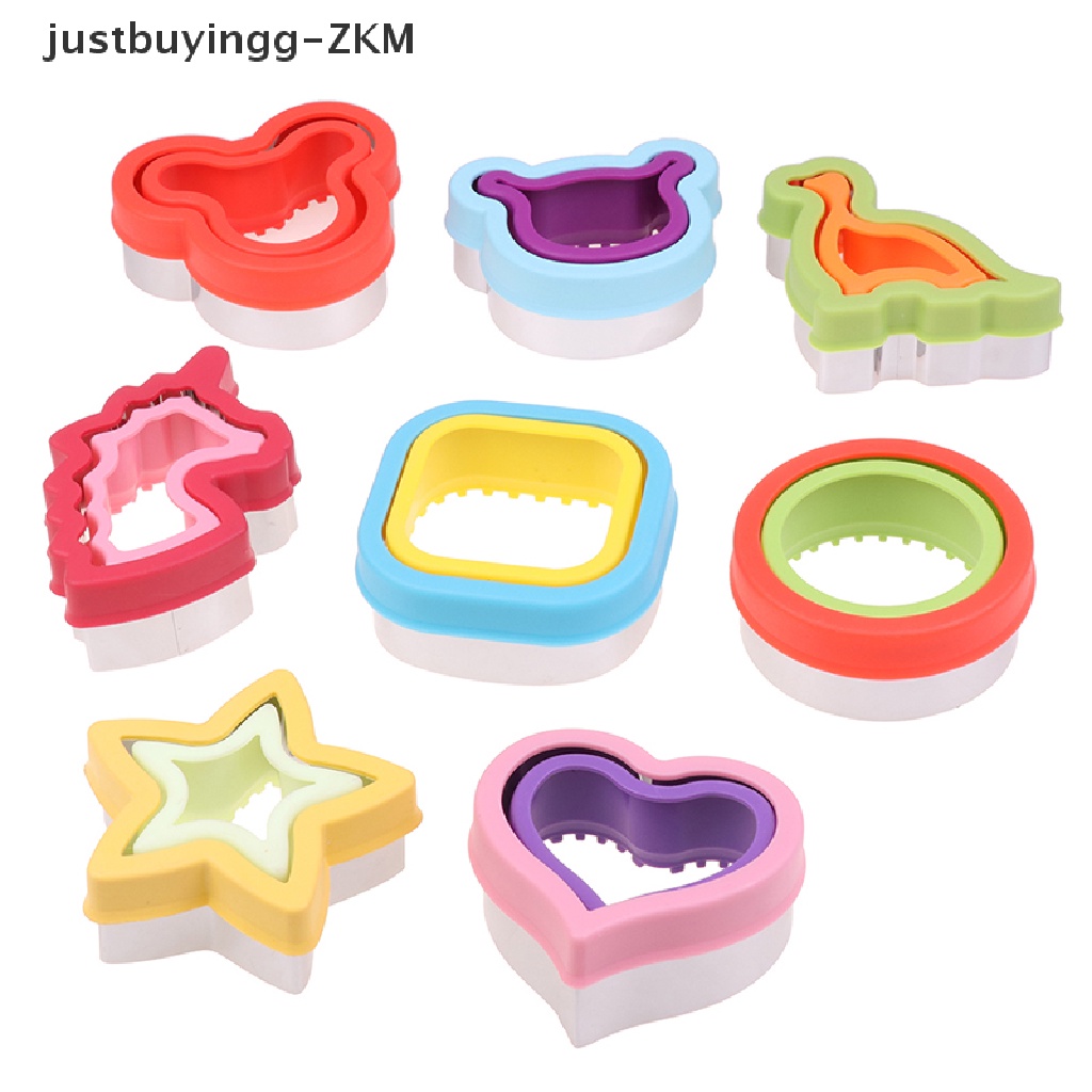 Set Cetakan Pemotong Roti Sandwich Bentuk Hewan Dinosaurus Paskah Bahan Stainless Steel Untuk Anak