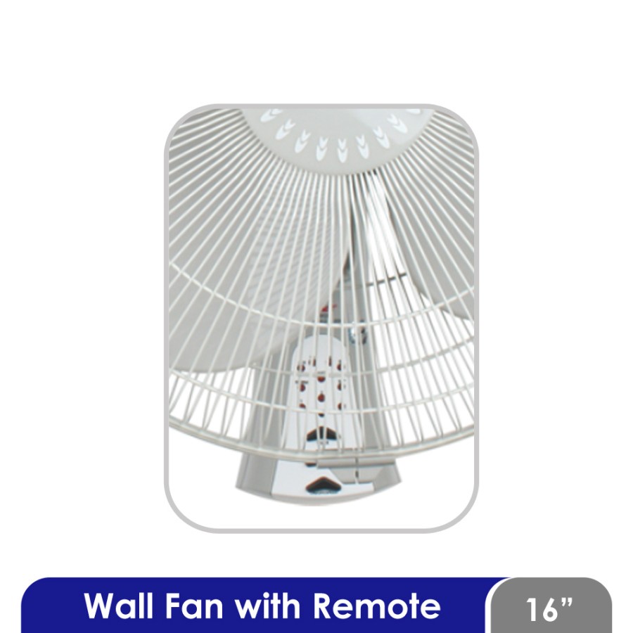 Cosmos Wall Fan 16-WFCR Kipas Angin Dinding 16 Inch Remote 16WFCR / 16 WFCR Wall Fan Remote Putih