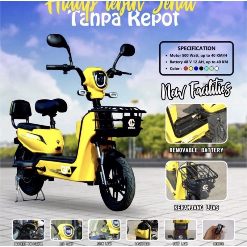 Sepeda Listrik Goda Terbaru Goda Viper Golden Viper