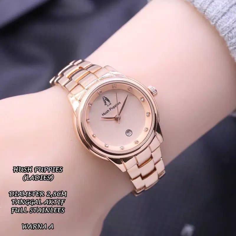 [BW] COD✅ JAM TANGAN WANITA SUPER PREMIUM TANGGAL AKTIF STAINLISS STEEL HP-9651