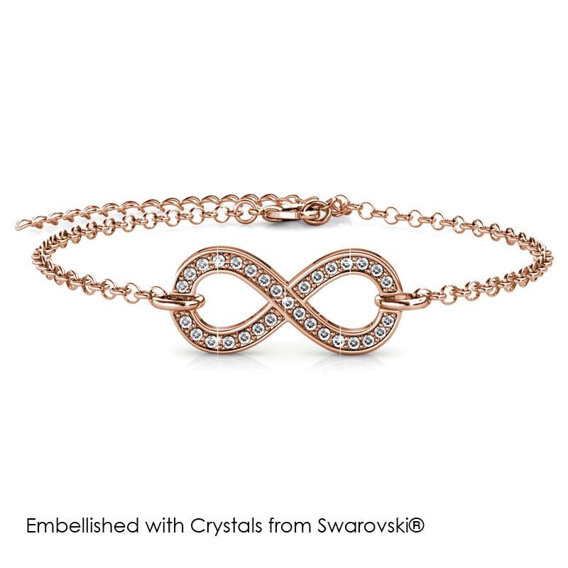 Grosir (SSC) Infinity Eight Bracelet - Gelang Crystal kristal swarovski by Her Jewellery Premium