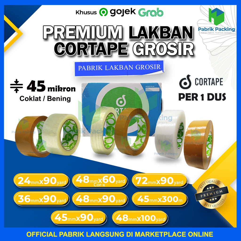 

RB LAKBAN / SELOTIP Cortape EKONOMIS Grosir Termurah Per Dus Khusus Gojek/Grab