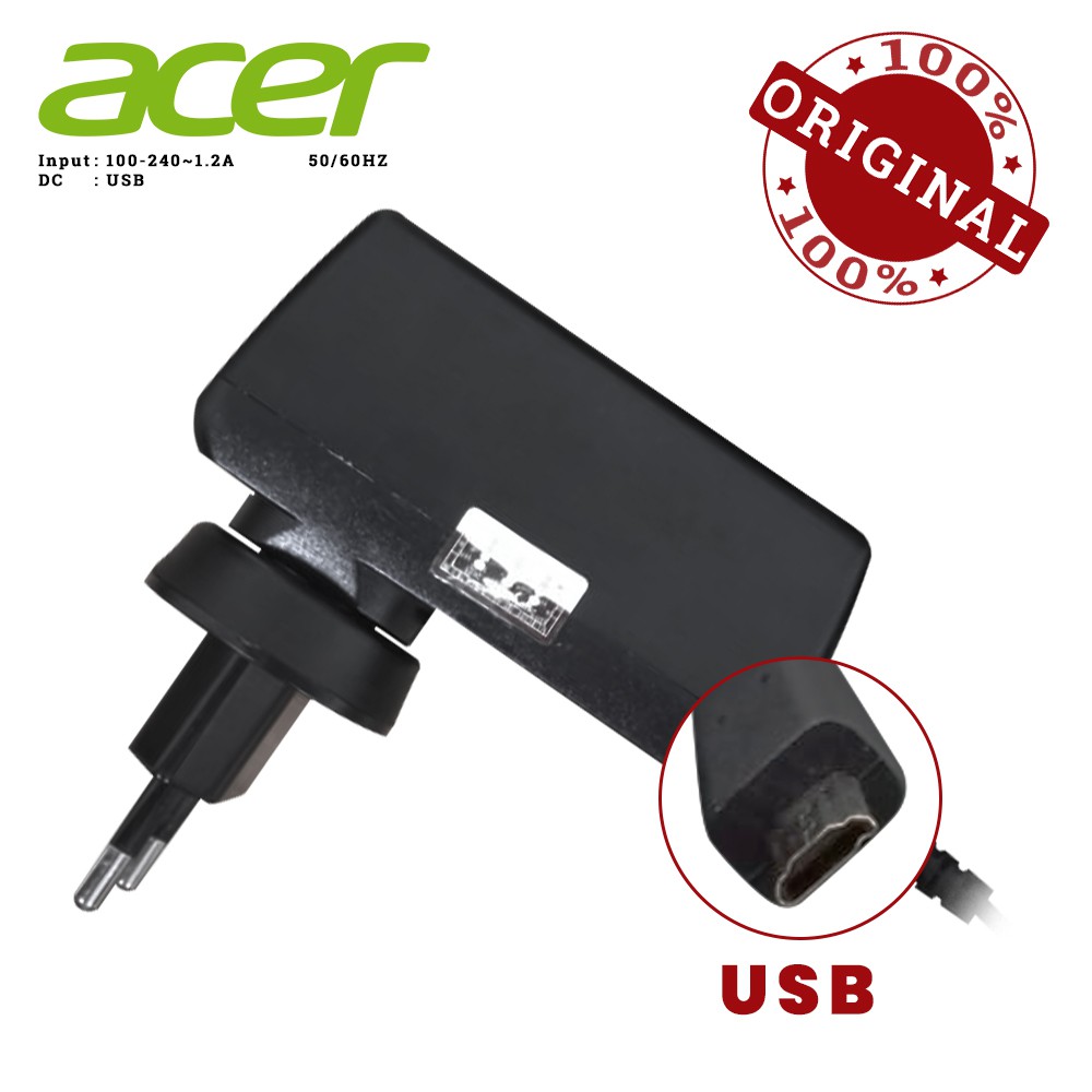 Acer Adaptor Charger Laptop 12V-1.5A DC USB Iconia Tab A510 A511 A700