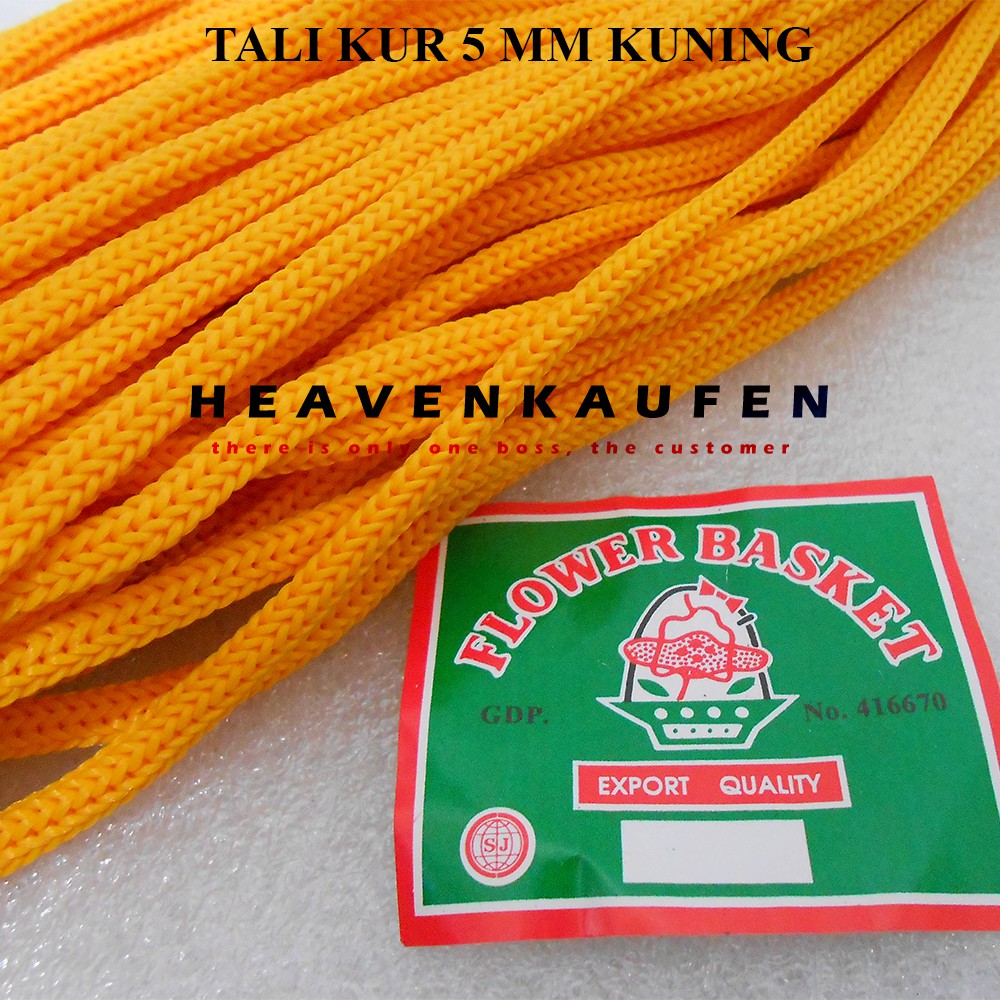 Tali Kur / Tali Filamen Besar 5 mm Kuning Meteran