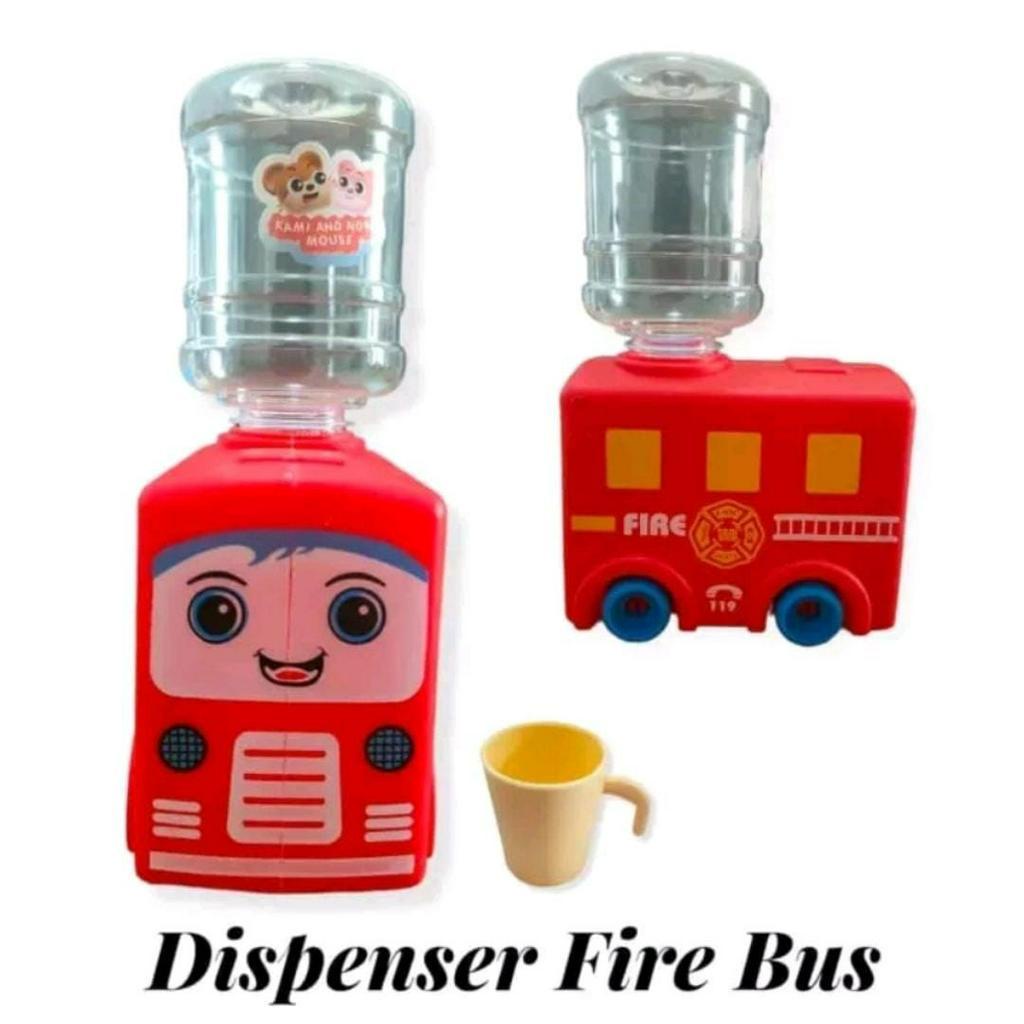 Mainan dispenser mini karakter Mobil dan Dino + Roda