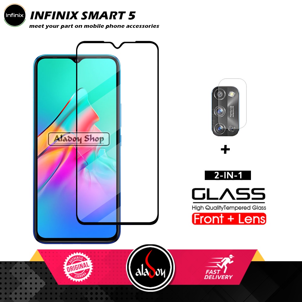 PAKET Tempered Glass Layar Infinix Smart 5 Free Tempered Glass Camera