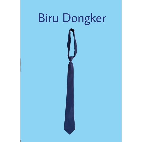 DASI POLOS MERAH MAROON ORANYE ORANGE INSTAN PRAKTIS PEREKAT PRIA DEWASA-Biru Dongker