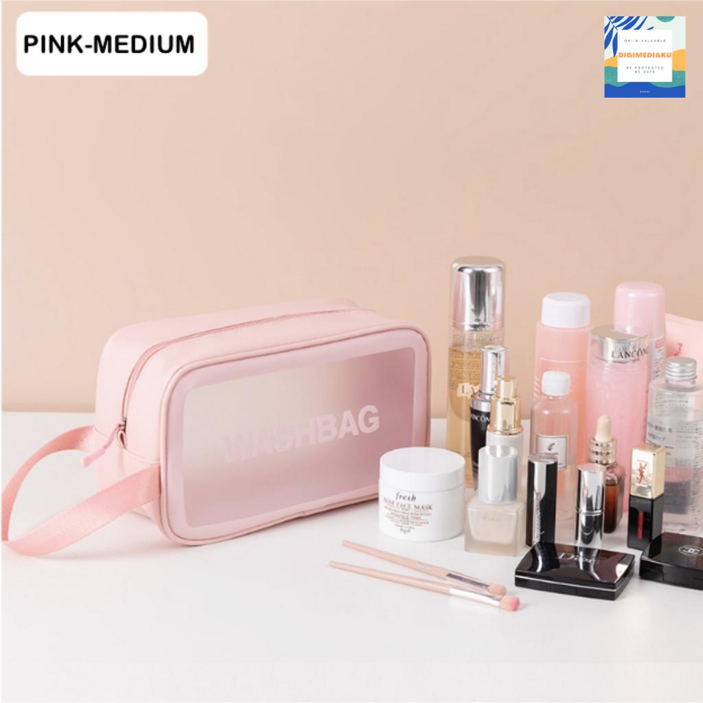 Tas Kosmetik Tas WASHBAG Travel Pouch Make Up Organizer Transparan Waterproof Portable WASHBAG Murah Bagus