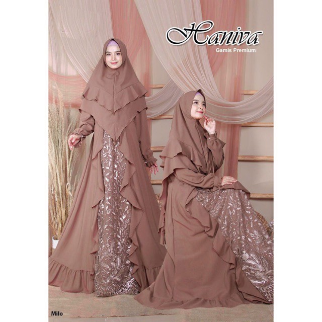 GAMIS SYARI MEWAH HANIVA / GAMIS PESTA MENYUSUI