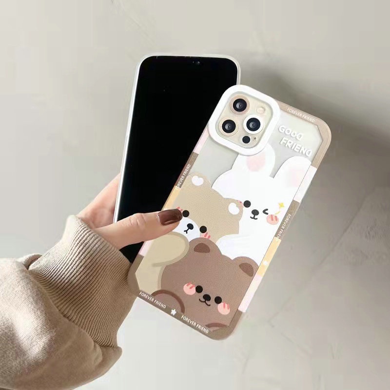 Casing Realme 9i C11 2020 C12 C15 C21Y C25 C25Y Narzo 20 20A 30A 50A Case Line Good Friend Character Silicon Premium