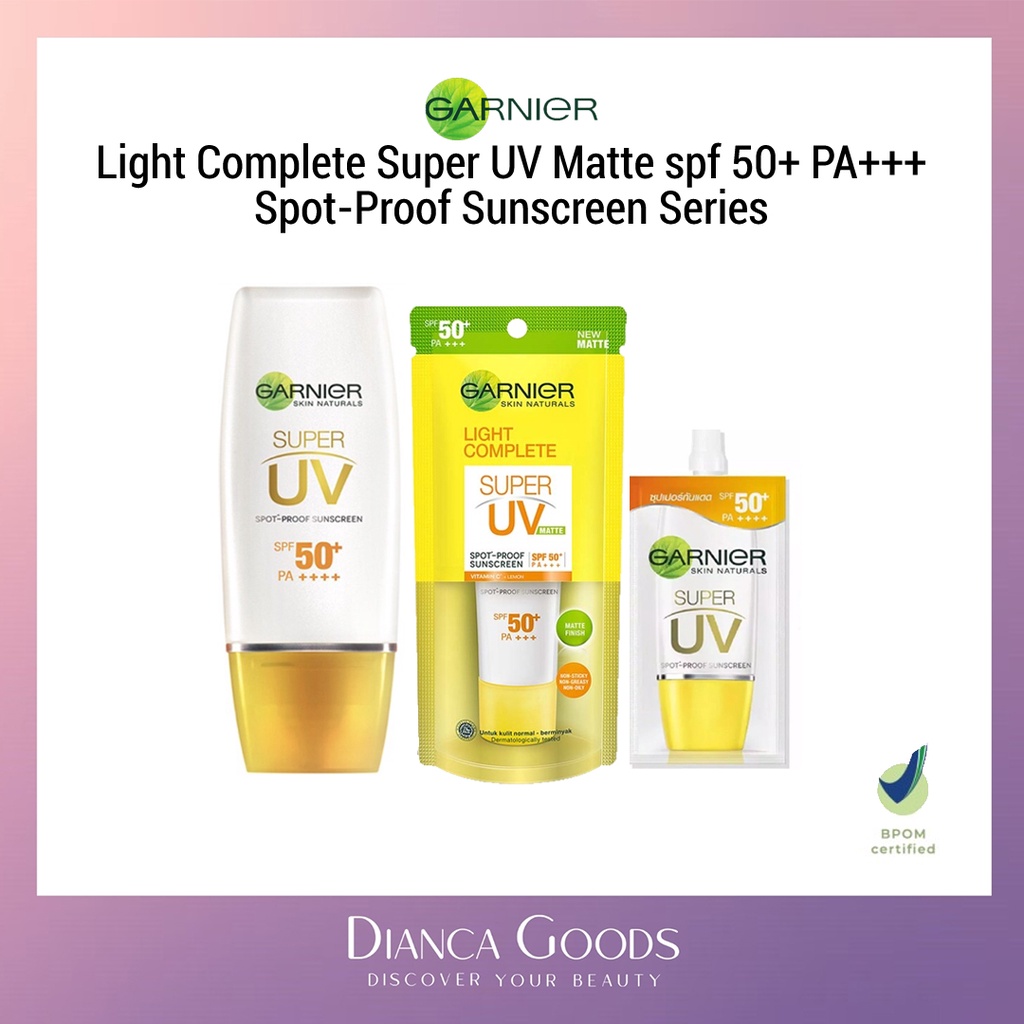 GARNIER Light Complete Super UV Spot Proof Sunscreen SPF 50+ PA+++ 30 ML / 15 ML / 7 ML Matte Finish