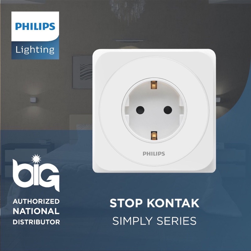 Stop Kontak PHILIPS Simply IB Double Colokan Philips SNI &amp; Original