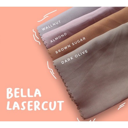 Hijab Segi Empat Bella Square Lasercut MURAH