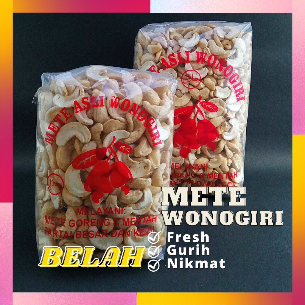 

Kacang Mete Mente Mede Belah Asli Wonogiri