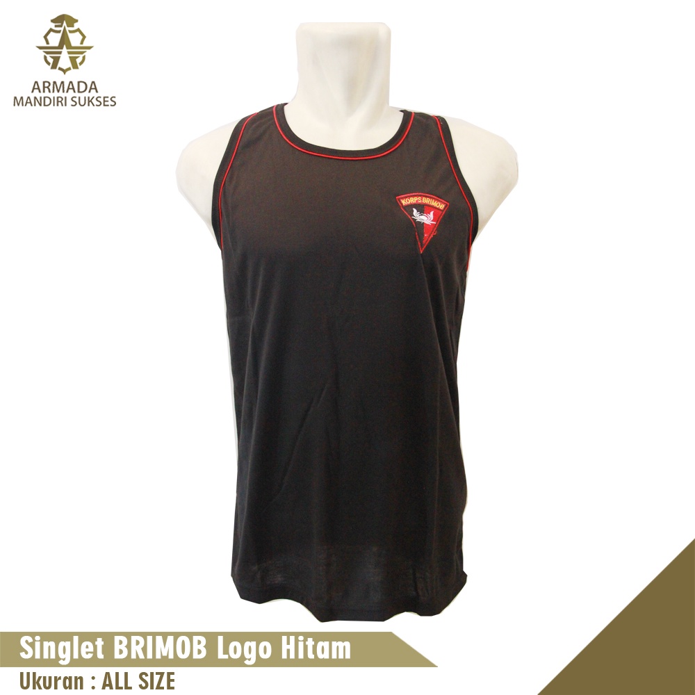 Kaos Singlet Brimob Logo - Kaos Dalam Brimob