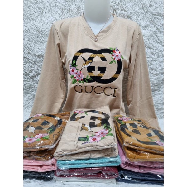 kaos wanita premium / Babyterry import / baju atasan wanita /DI BORDIR-3