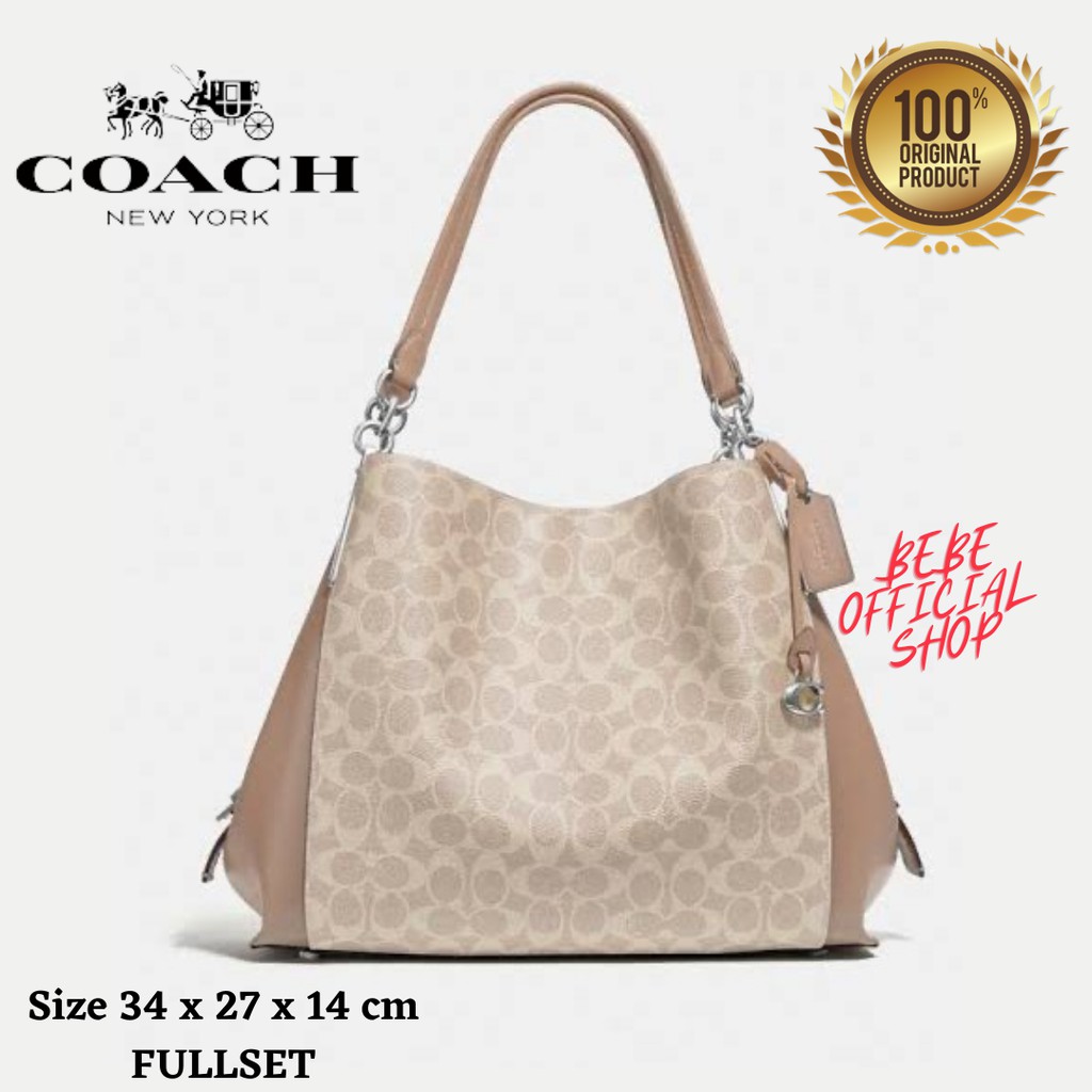[ORIGINAL] Coach Dalton 31 Shoulder Bag Sand Taupe / Tas Coach Wanita Original