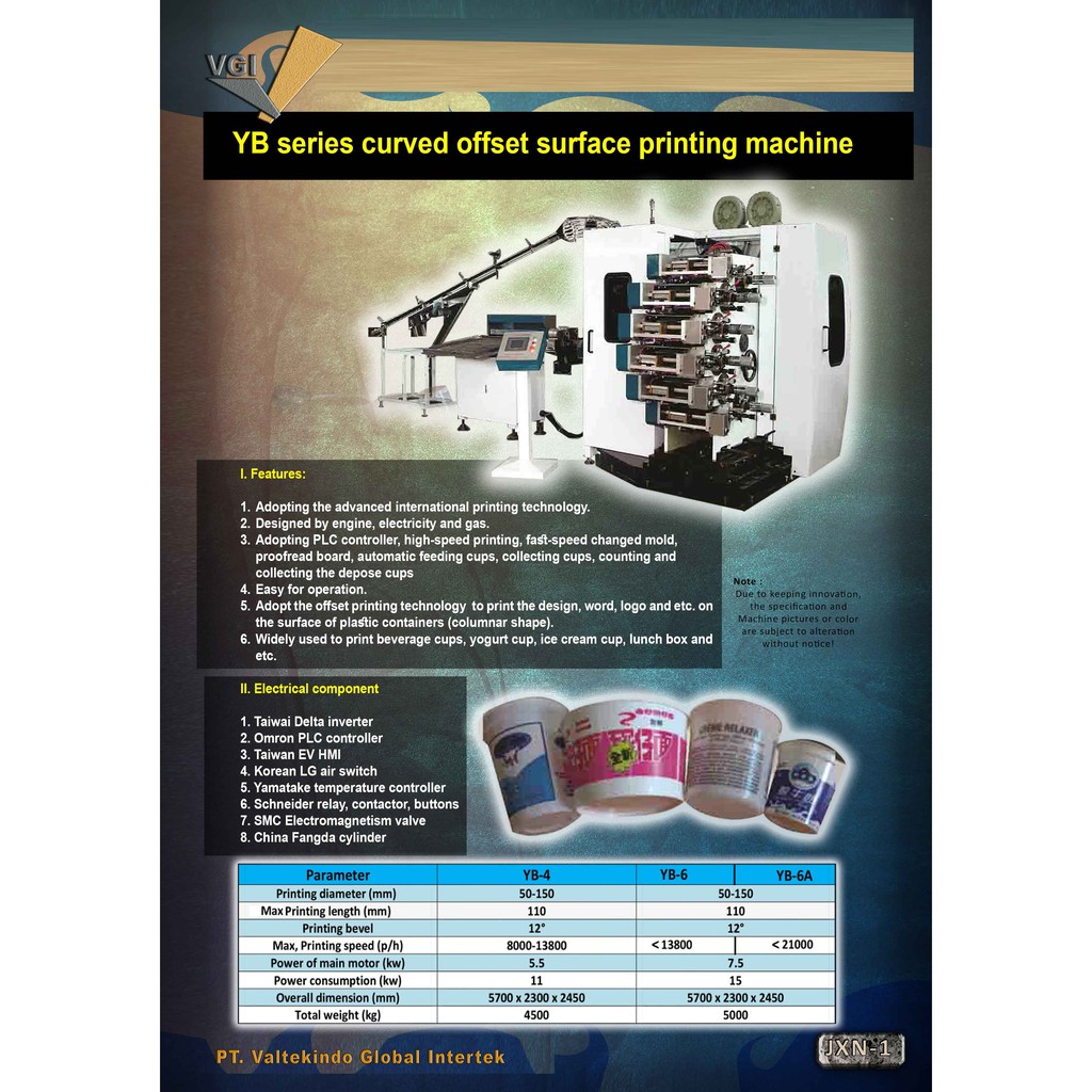 Mesin Printing Cup - Gelas Plastik dan Kertas Kemasan