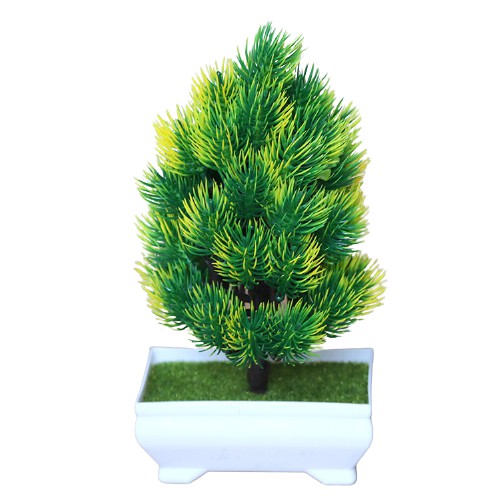 HC Pot Ornamen Christmas Bunga 21 Tanaman Hias Artificial Dekorasi Bunga Pot Bunga Plastik Import-HC5596 KUNING