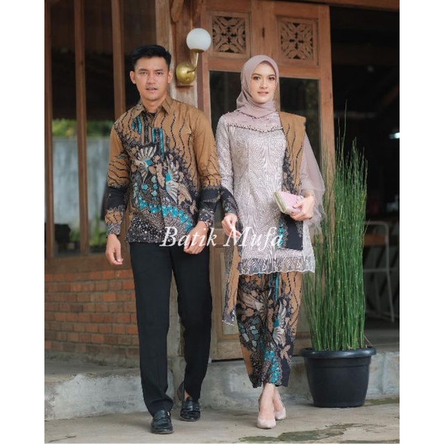 Couple VEKA Brown Kebaya Tunangan terbaru KEBAYA MODERN Kebaya wisuda kebaya batik couple