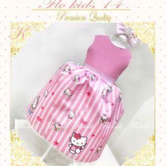 Dress anak pink  dress anak hellokitty