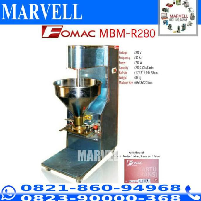 Jual Mesin Cetak Bakso Meat Ball Maker Fomac Mbm R280 Shopee