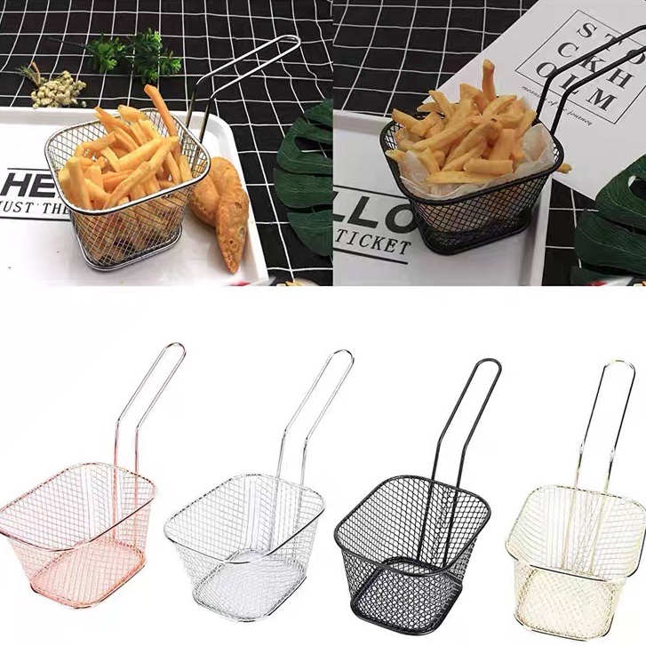 Keranjang Holder Kentang Goreng Mini Bahan Stainless