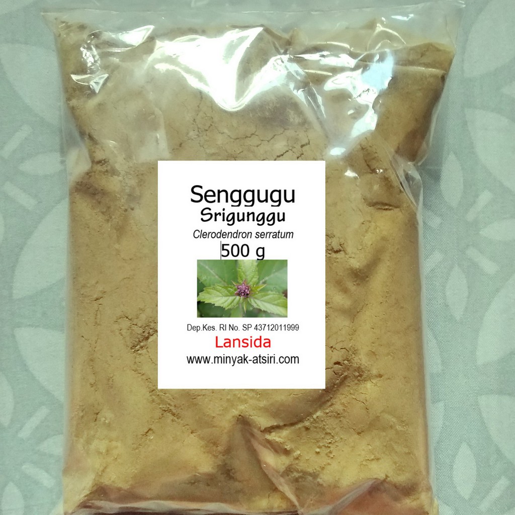 Bubuk Daun Srigunggu 500 g Serbuk Senggugu Simplisia Sirgunggu Sagunggu