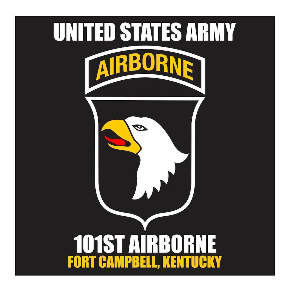 

US Army 101st Airborne, Fort Campbell Kentucky, Cutting Sticker